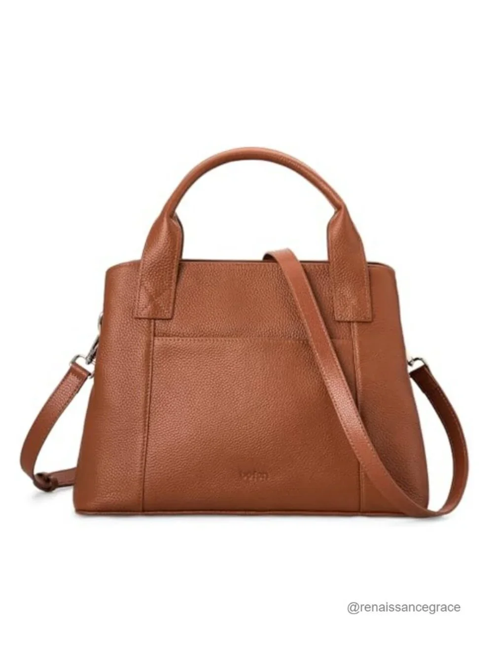 Genuine Leather Satchel Tote Crossbody Bag Women Soft Handbag Purse with Zipper